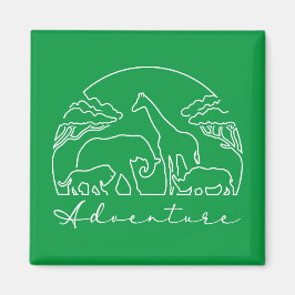 アフリカの冒険とサファリ マグネット