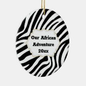 アフリカの冒険DIY写真年ゼブラ縞模様 セラミックオーナメント (右)
