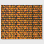 アフリカの刺激を受けたなオレンジドミノ ラッピングペーパー (フラット)