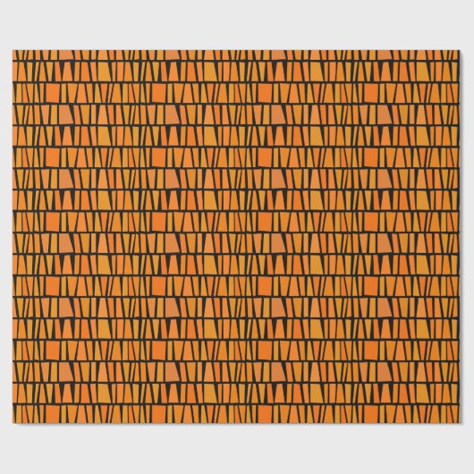 アフリカの刺激を受けたなオレンジドミノ ラッピングペーパー (フラット)