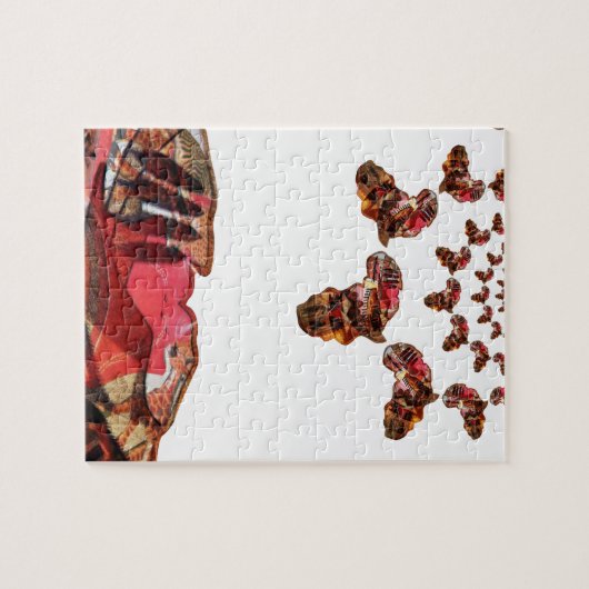 アフリカの動き：万華鏡のように千変万化するパターン地図デザイン ジグソーパズル (横)