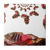 アフリカの動き：万華鏡のように千変万化するパターン地図デザイン タイル (正面)