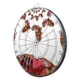 アフリカの動き：万華鏡のように千変万化するパターン地図デザイン ダーツボード (正面右)