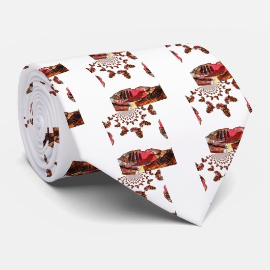 アフリカの動き:万華鏡のように千変万化するパターン地図デザイン ネクタイ (ロール)