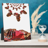 アフリカの動き：万華鏡のように千変万化するパターン地図デザイン フォトプラーク (側面)