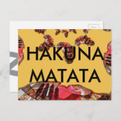 アフリカの動き：万華鏡のように千変万化するパターン地図デザイン ポストカード (正面/裏面)