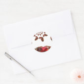 アフリカの動き:万華鏡のように千変万化するパターン地図デザイン ラウンドシール (封筒)