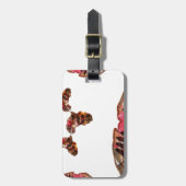 アフリカの動き：万華鏡のように千変万化するパターン地図デザイン ラゲッジタグ (正面縦)