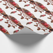 アフリカの動き:万華鏡のように千変万化するパターン地図デザイン ラッピングペーパー (角)