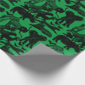 アフリカの動物たちのかわいい贈ユニークり物 ラッピングペーパー (角)