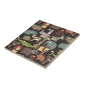 アフリカの動物のパターン タイル (側面)