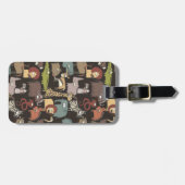 アフリカの動物のパターン ラゲッジタグ (正面横)