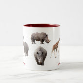 アフリカの動物のマグカップ ツートーンマグカップ (中央)