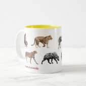 アフリカの動物のマグカップ ツートーンマグカップ (正面左)
