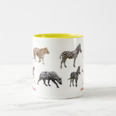 アフリカの動物のマグカップ ツートーンマグカップ (中央)