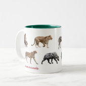 アフリカの動物のマグカップ ツートーンマグカップ (正面左)