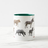 アフリカの動物のマグカップ ツートーンマグカップ (中央)