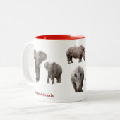 アフリカの動物のマグカップ ツートーンマグカップ (正面左)