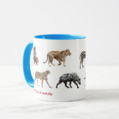 アフリカの動物のマグカップ マグカップ (正面左)