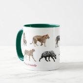 アフリカの動物のマグカップ マグカップ (正面左)