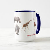 アフリカの動物のマグカップ マグカップ (正面右)