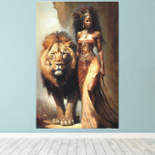 アフリカの動物の女神、ロホヤ・ムンヤマ キャンバスプリント (インサイチュ (ウッドフロア))