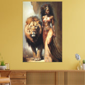 アフリカの動物の女神、ロホヤ・ムンヤマ キャンバスプリント (インサイチュ (リビング))