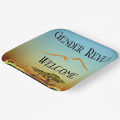 アフリカの動物の性別表示エンクロージャカード ペーパープレート (傾斜あり)