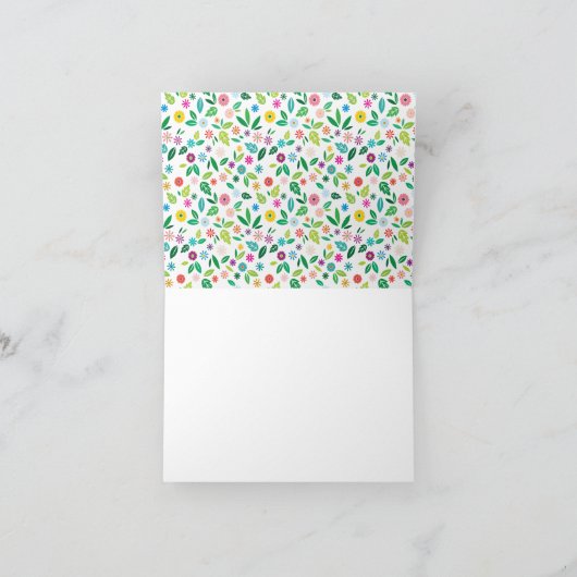 アフリカの動物の赤ちゃんシャワーありがとう サンキューカード (内部)