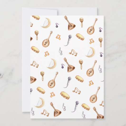 アフリカの動物の赤ちゃんシャワーを騒音にする 招待状 (裏面)