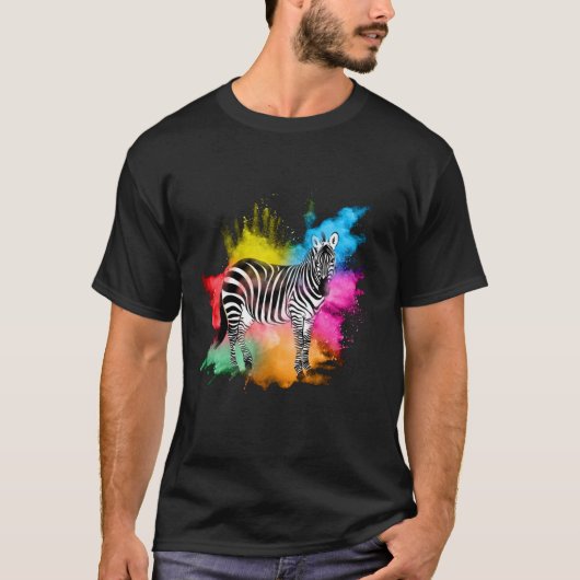 アフリカの動物の野生の動物園のシマウマのTシャツ メンズ Tシャツ (正面)