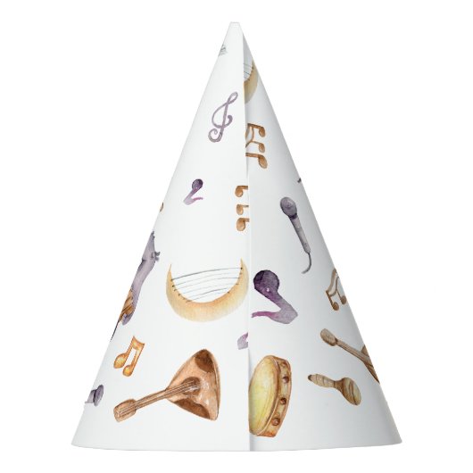 アフリカの動物の騒音を子供の誕生日 パーティーハット (裏面)