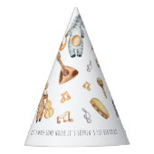 アフリカの動物の騒音を子供の誕生日 パーティーハット (正面)