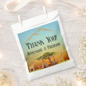 アフリカの動物を性別で明らかにする フェイバーバッグ (クリップ留めされた状態)