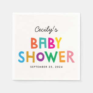 アフリカの動物カスタマイズ赤ん坊シャワーナプキン スタンダードカクテルナプキン