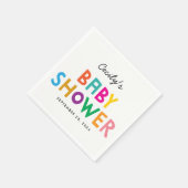 アフリカの動物カスタマイズ赤ん坊シャワーナプキン スタンダードカクテルナプキン (角)