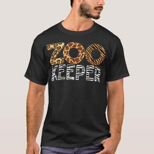 アフリカの動物ゼブラの野生のプリントの動物園飼育係 Tシャツ (正面)