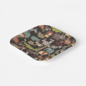 アフリカの動物パターン ペーパープレート (傾斜あり)