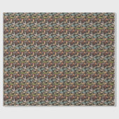 アフリカの動物パターン ラッピングペーパー (フラット)