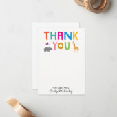 アフリカの動物フラットサンキューノートカード ノートカード (正面/裏面インサイチュ)