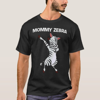 アフリカの動物園の動物の女性のためのシマウマのママ Tシャツ