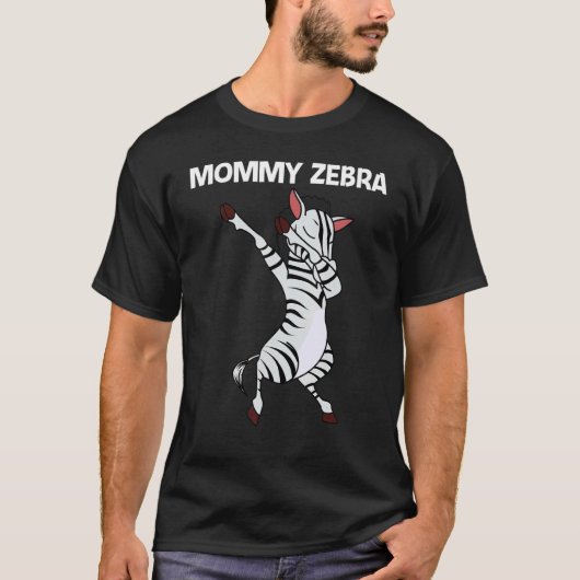 アフリカの動物園の動物の女性のためのシマウマのママ Tシャツ (正面)