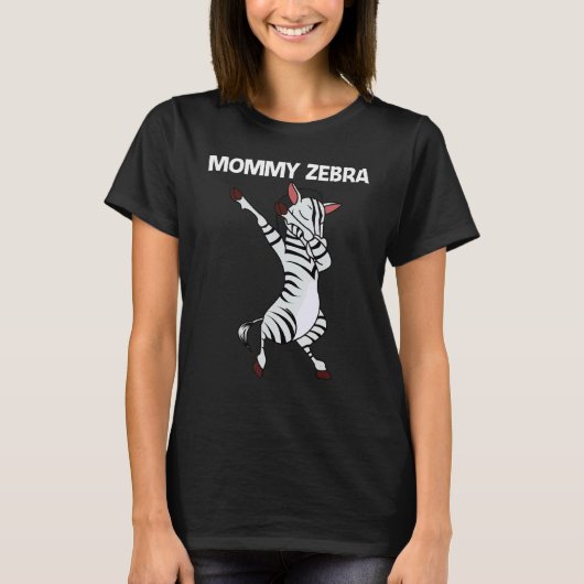 アフリカの動物園の動物 女性の母親のためのシマウマ Tシャツ (正面)