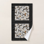 アフリカの動物部族パターン バスタオルセット (ハンドタオル)