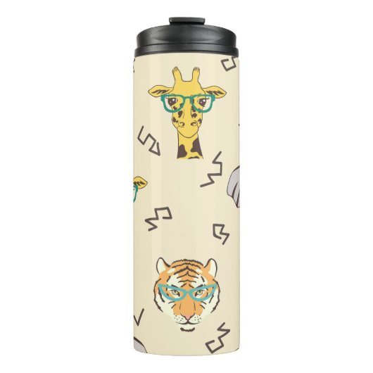 アフリカの動物:かわいいシームレスパターン タンブラー (正面)