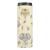 アフリカの動物:かわいいシームレスパターン タンブラー (裏面)