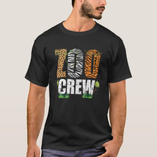 アフリカの動物 ゾウのクルー シマウマ キリン グランジ Tシャツ