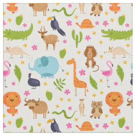 アフリカの動物 ファブリック