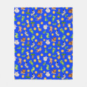 アフリカの動物 フリースブランケット (正面)