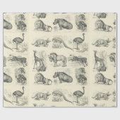 アフリカの動物 ラッピングペーパー (フラット)